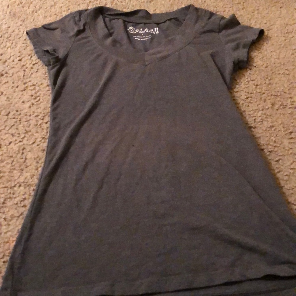 M Basic Grey V-neck Top (Free w any purchase!)